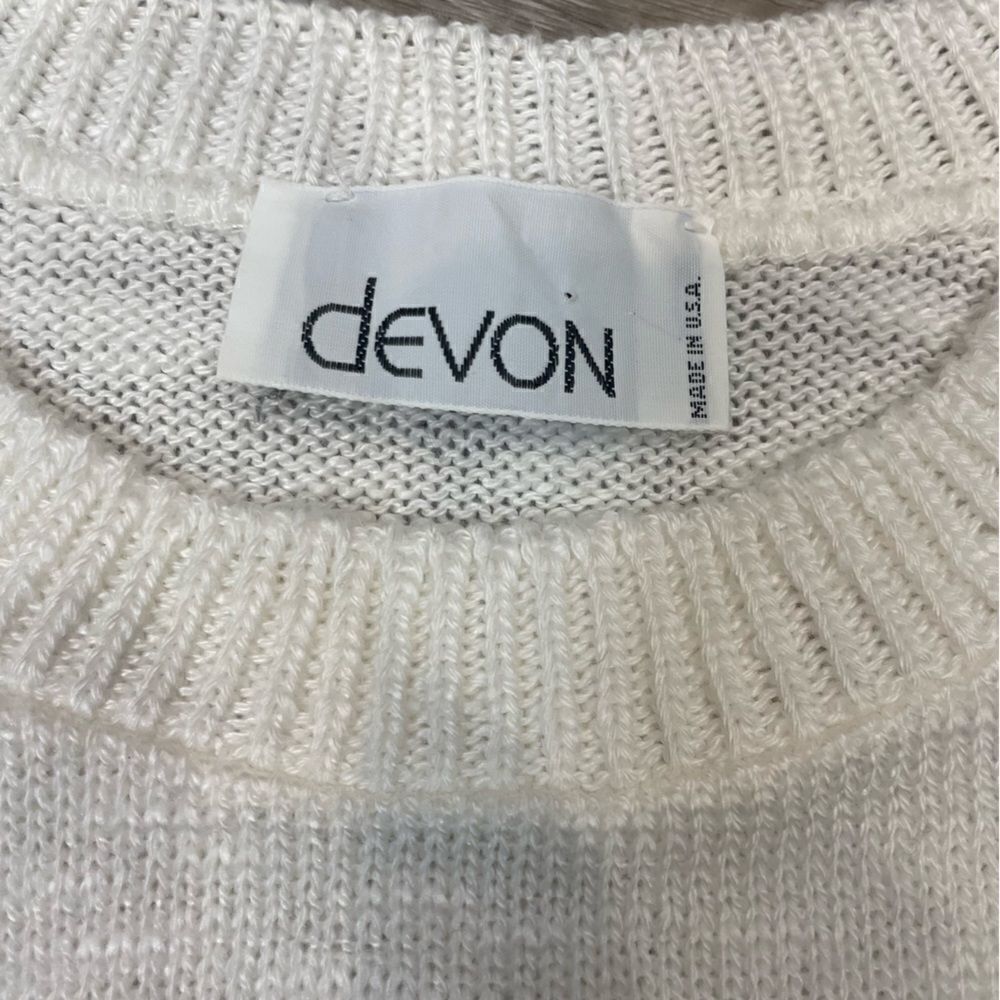Vintage Devon Argyle Printed Knit Vest T-shirts Print Top Preppy School Outfit - Picture 5 of 9